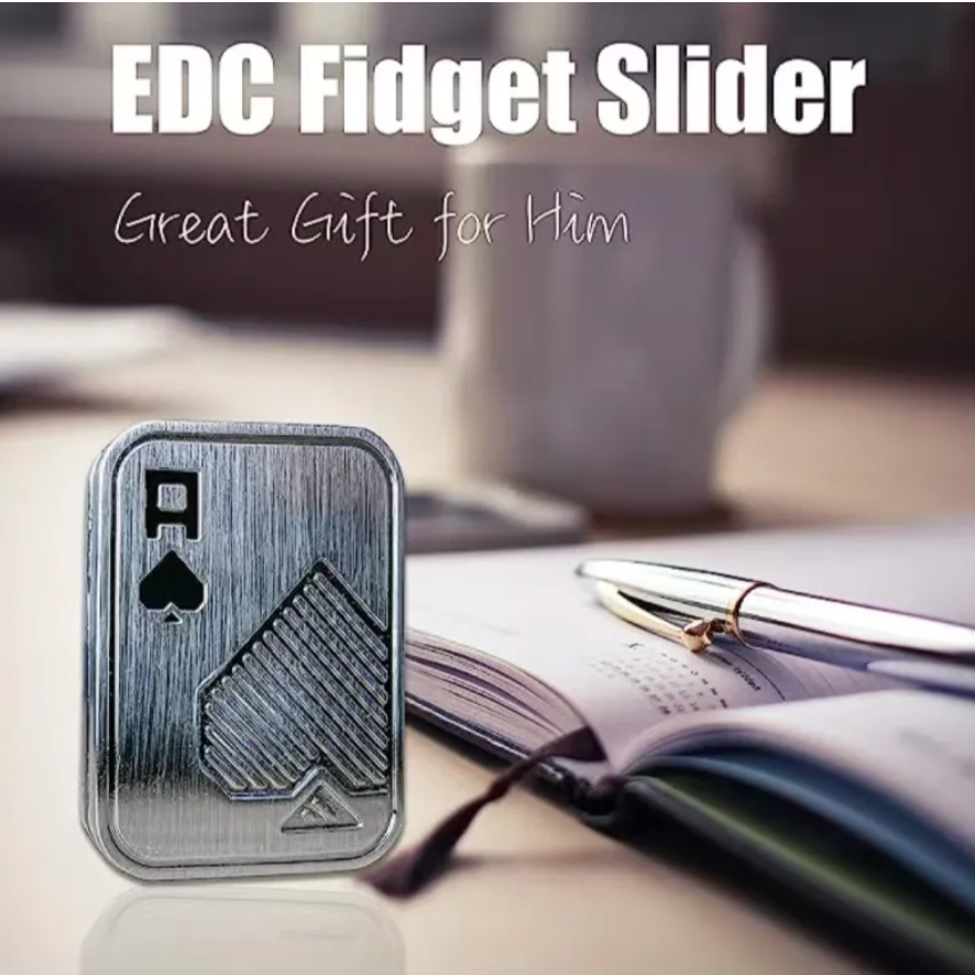 EDC fidget toy metal playing cards ace of spades