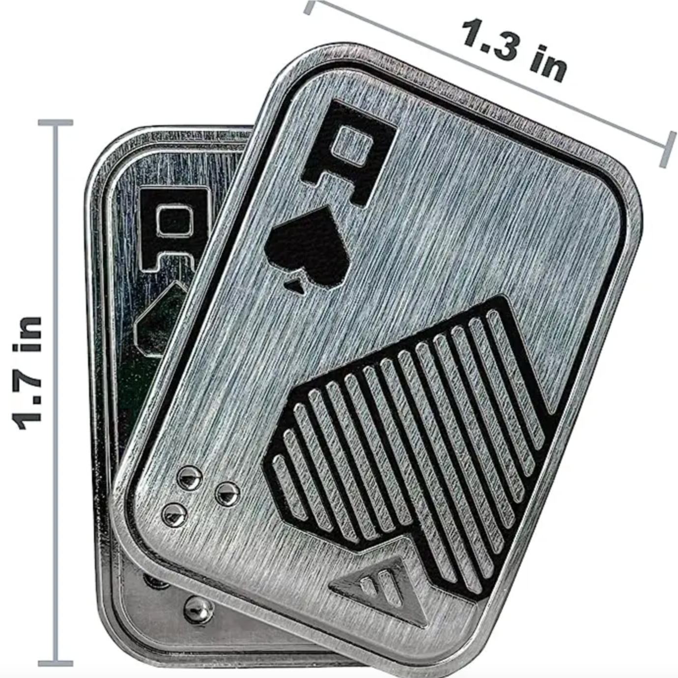 EDC fidget toy metal playing cards ace of spades