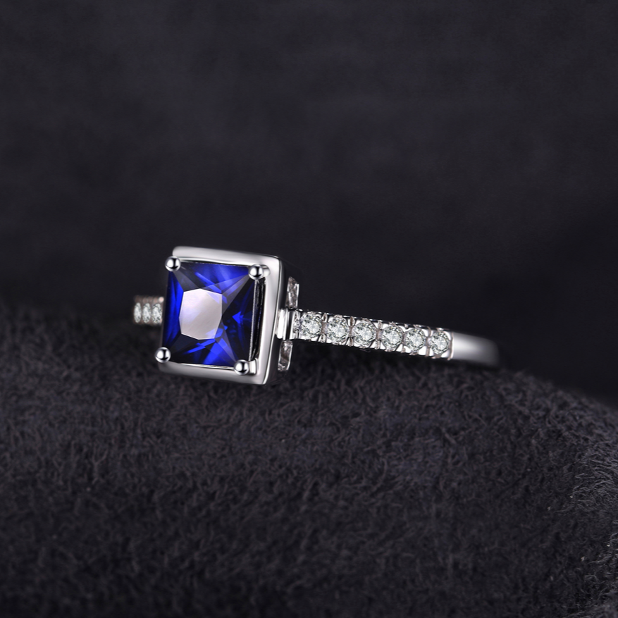 S925 Created Sapphire Ring