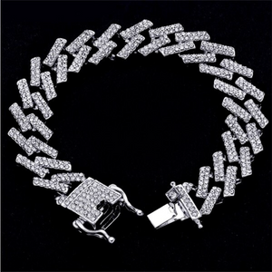 Iced Prong Link Bracelet + Chain Set