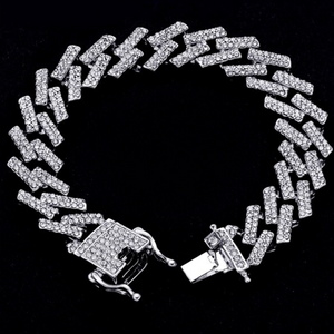 Iced Prong Link Bracelet