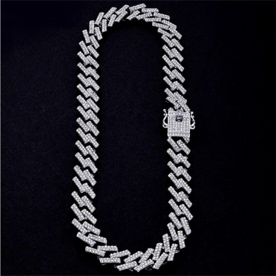 10x Iced Prong Link Bracelet + Chain Sets