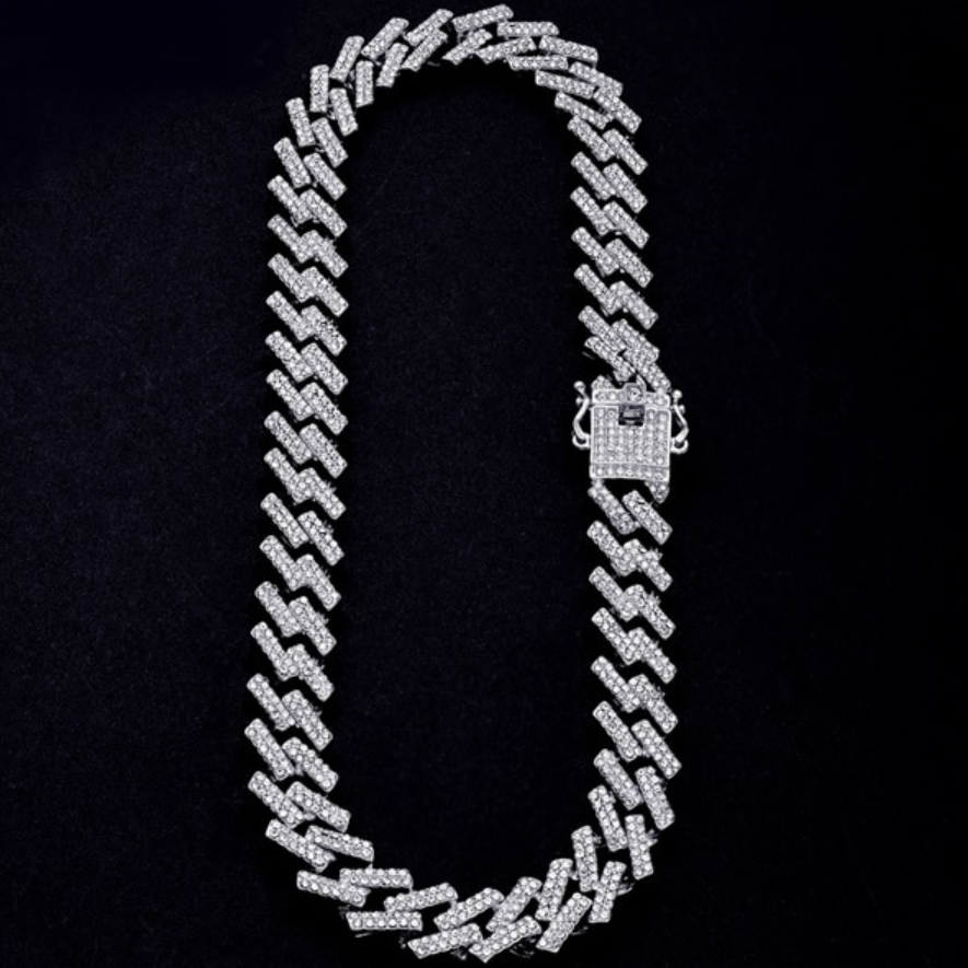 Iced Prong Link Chain