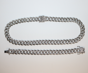 10x Iced Cuban Link Bracelet + Chain Sets