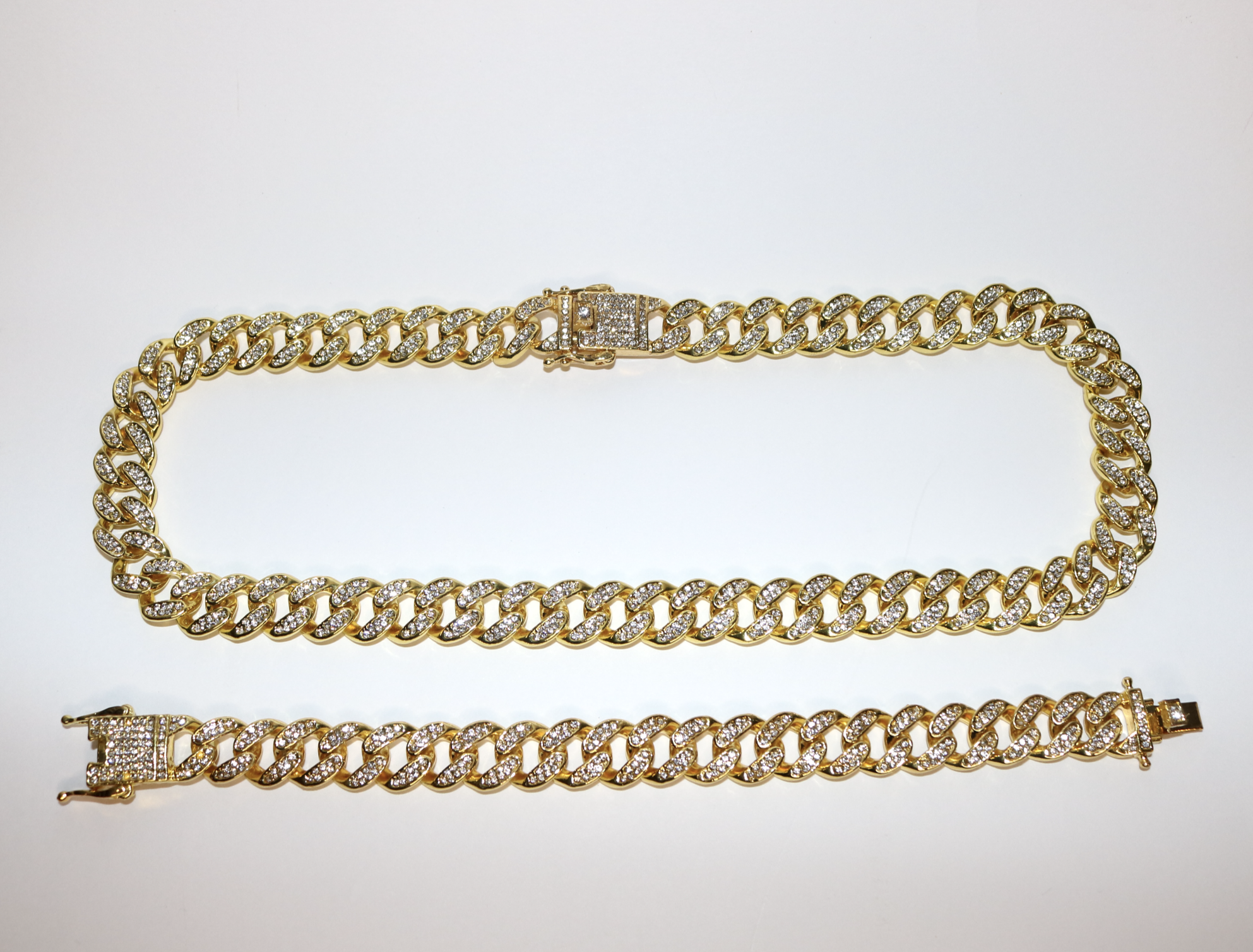 10x Iced Cuban Link Bracelet + Chain Sets