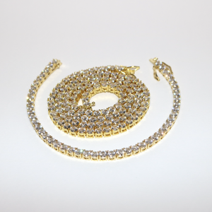 Tennis Bracelet + Chain Set