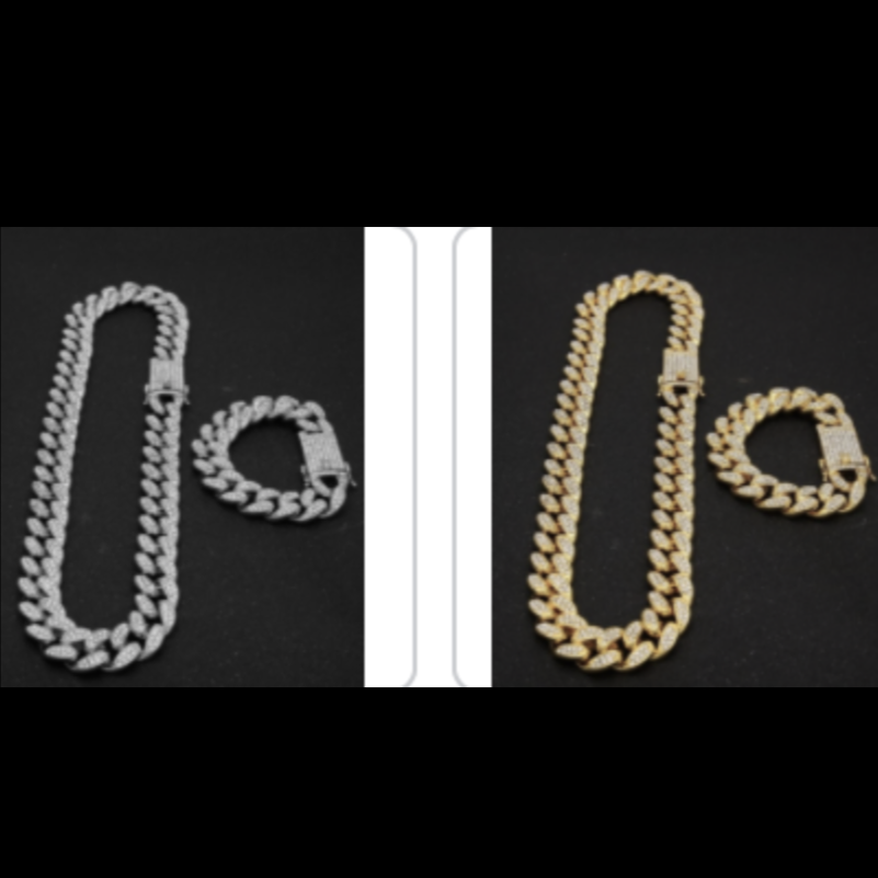 10x Iced Cuban Link Bracelet + Chain Sets