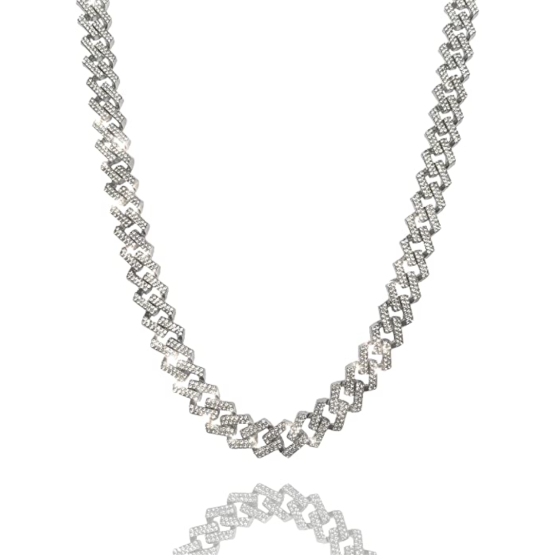 Iced Prong Link Bracelet + Chain Set
