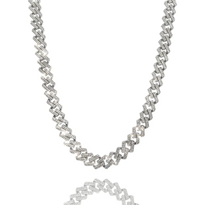 Iced Prong Link Bracelet + Chain Set