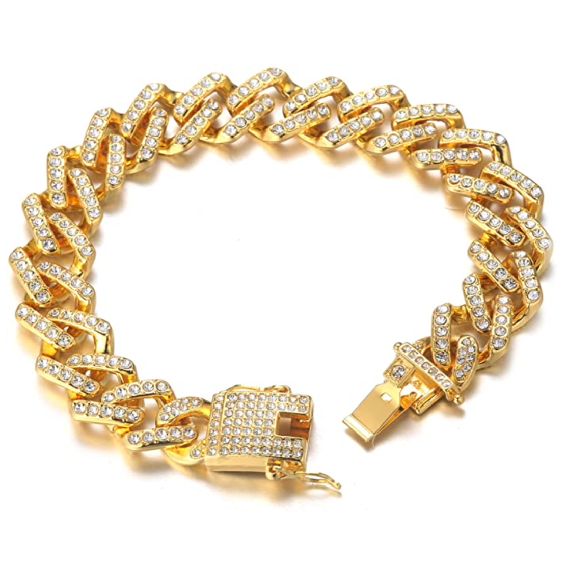 Iced Prong Link Bracelet