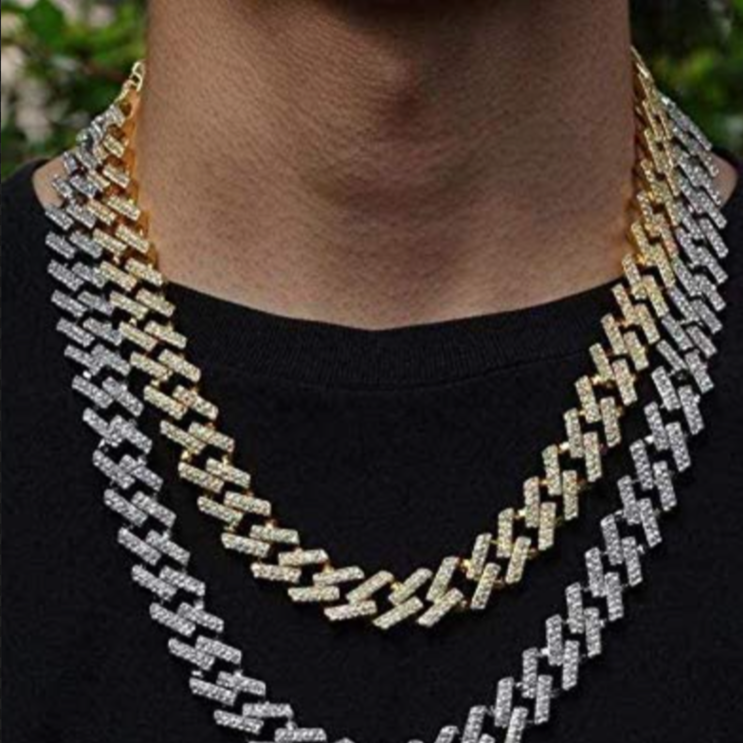 Iced Prong Link Chain