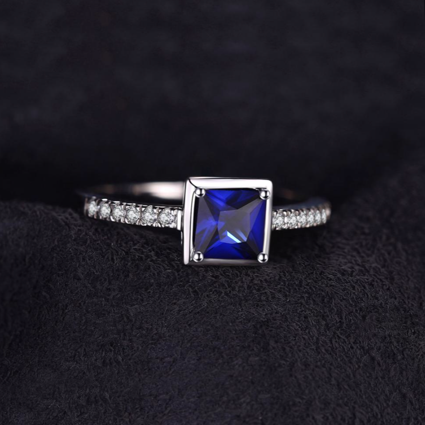 S925 Created Sapphire Ring